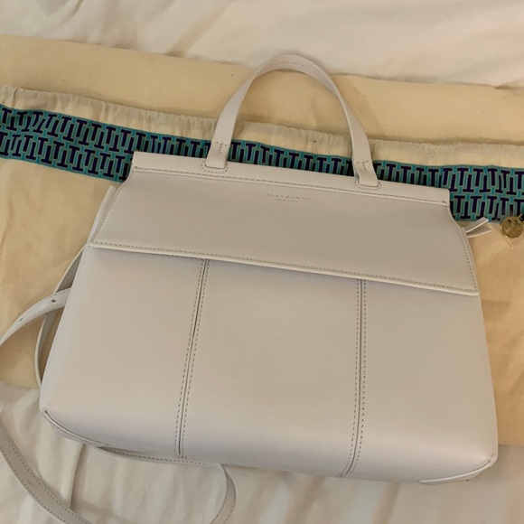 Tory Burch Flat White Crossbody Bag - Picture 1 of 7